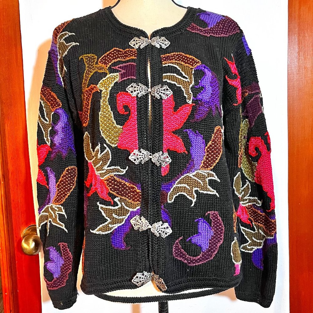 Caamano Peruvian Hand Knit Cardigan Sweater